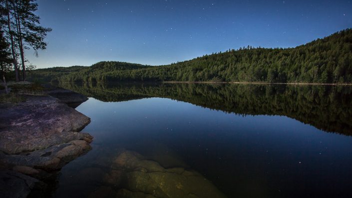 Sweden - Lake at night
